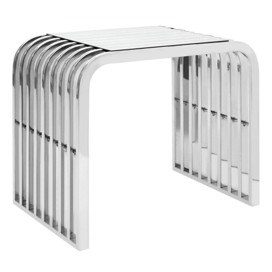 FURNITURE Fifty Five South Side Tables | Vogue Slatted End Table