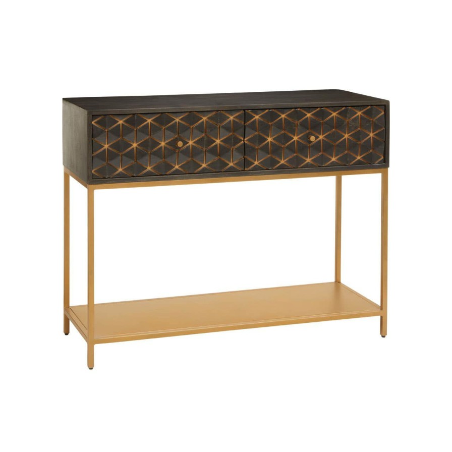 FURNITURE Fifty Five South Console Tables | Patina Grey Console Table