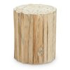 FURNITURE Fifty Five South Bedside Tables | Malang Round Teak Branch Stool
