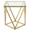 FURNITURE Premier Side Tables | Allure Small Gold Finish Twist End Side Table