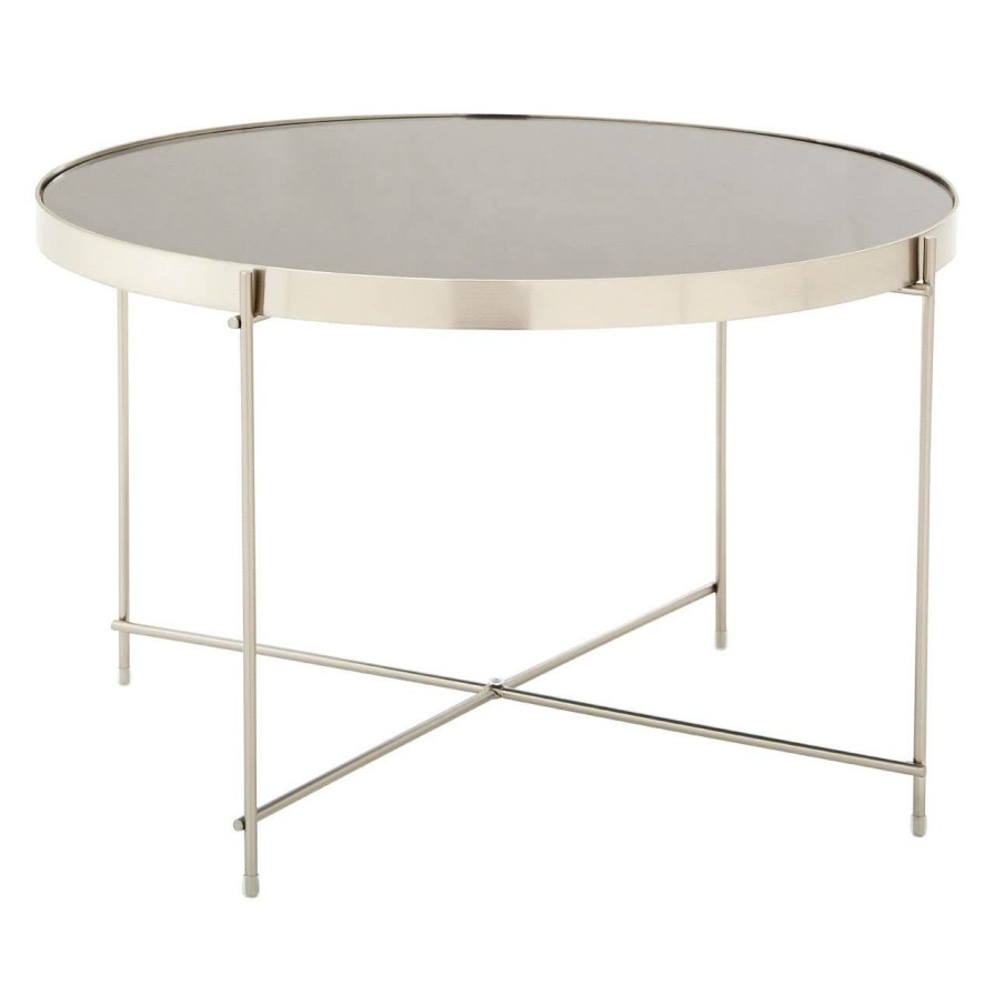 FURNITURE Premier Side Tables | Allure Large Grey Mirror Side Table