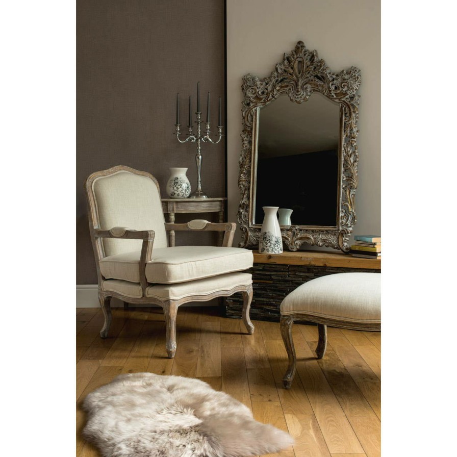 Bathe and Utility Premier Mirrors | Baroque Style Dusty White Finish Wall Mirror