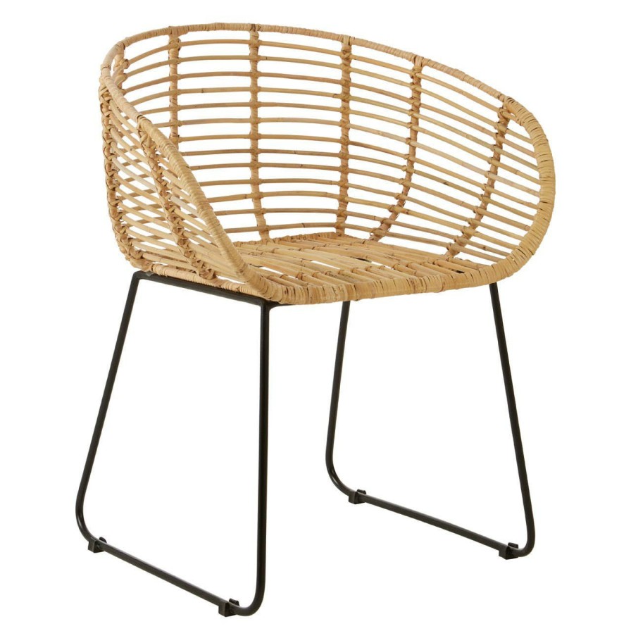 FURNITURE Premier Seating | Lagom Natural Rattan Rounded Chair