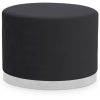 FURNITURE Fifty Five South Seating | Hagen Black And Silver Round Stool