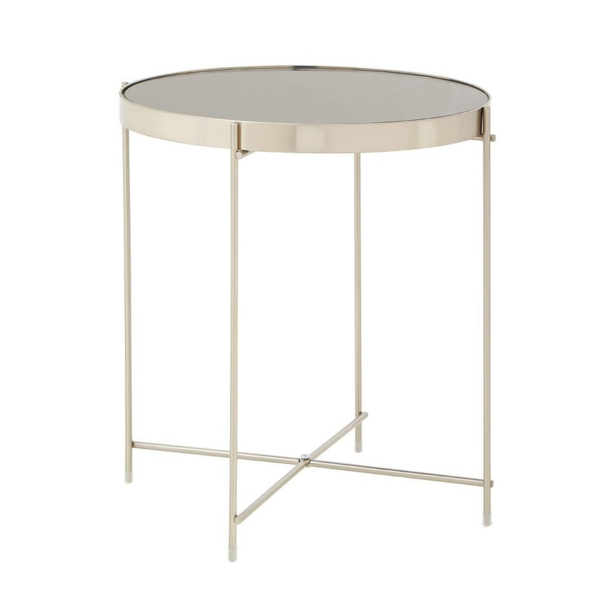 FURNITURE Premier Side Tables | Allure Grey Mirror Low Side Table