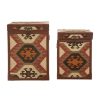 FURNITURE Fifty Five South Storage | Set Of Two Multi Print Side Table Trunks