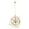 Accessories Fifty Five South Ceiling Lights | Kamara Brass Finish Four Bulb Pendant Light