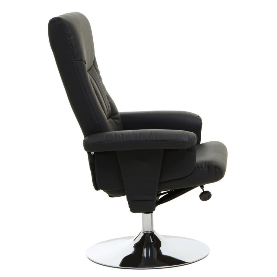 FURNITURE Premier Seating | Denton Black Leather Effect Recliner