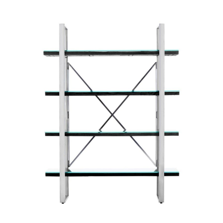 FURNITURE Fifty Five South Storage | Kerala Black Four Tier Shelf Unit