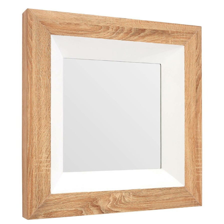 Bathe and Utility Fifty Five South Mirrors | White Gloss Wood Wall Mirror