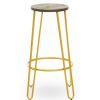 FURNITURE Premier Bar Seating | District Gold Finish Metal Frame Bar Stool
