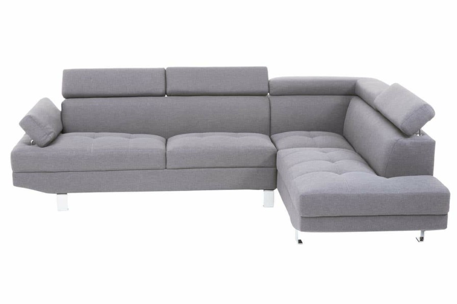 FURNITURE Premier Seating | Hanover Grey Linen Corner Sofa