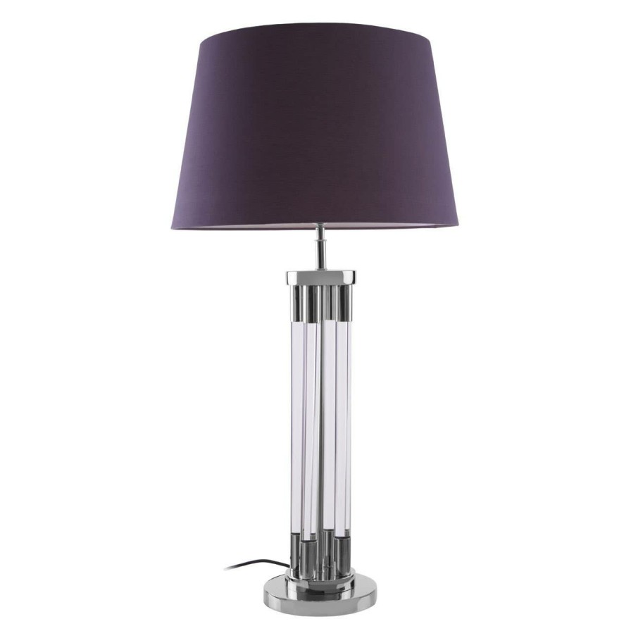 Accessories Fifty Five South Table Lamps | Skye Table Lamp With Tubular Acrylic Base