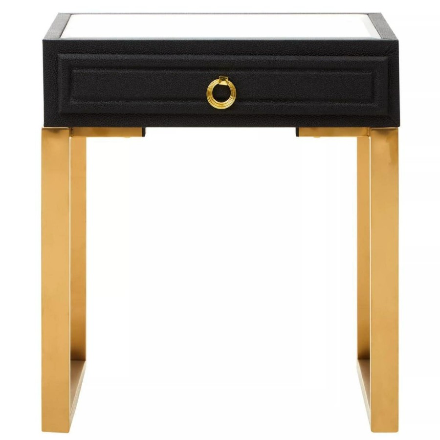 FURNITURE Fifty Five South Side Tables | Cardoba Black Shagreen Side Table
