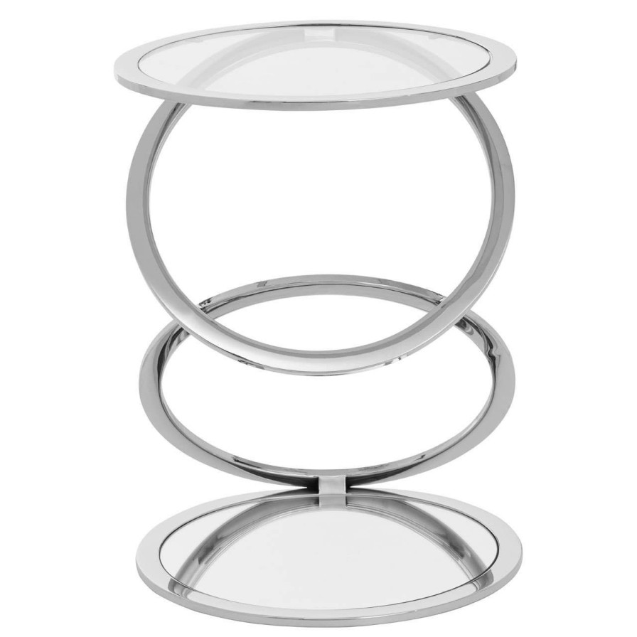 FURNITURE Fifty Five South Side Tables | Oria Clear Glass End Table