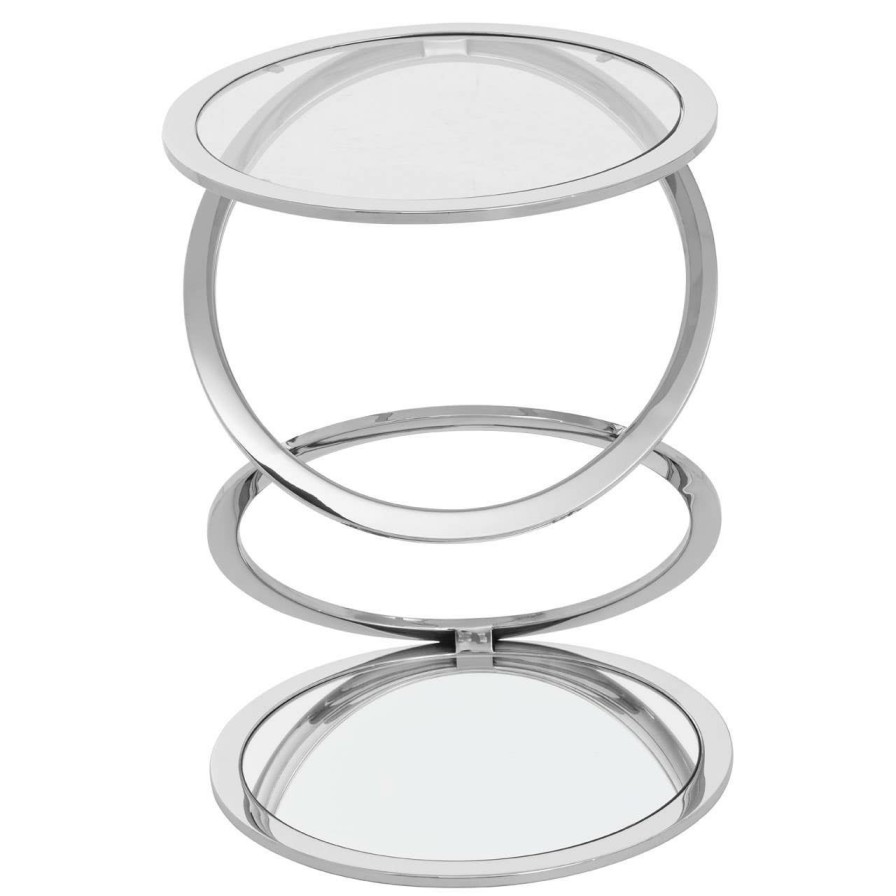 FURNITURE Fifty Five South Side Tables | Oria Clear Glass End Table