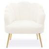 FURNITURE Fifty Five South Seating | Yazmin Seashell Gold Finish Armchair