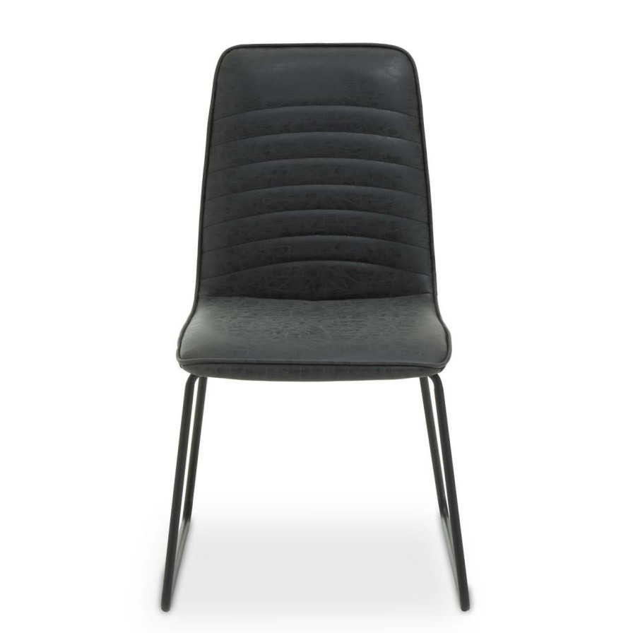 FURNITURE Premier Seating | New Foundry Black Leather Effect Chair