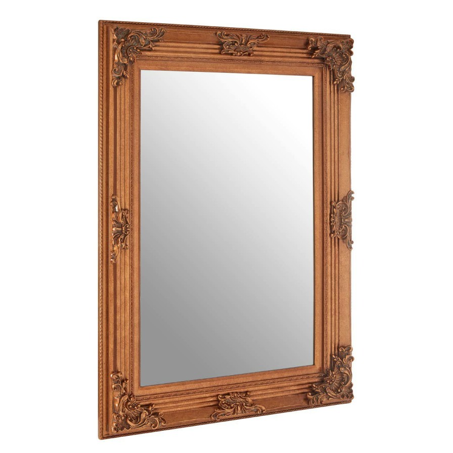 Bathe and Utility Premier Mirrors | Baroque Rectangle Gold Wall Mirror
