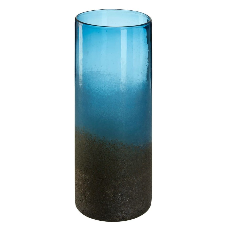 Accessories Fifty Five South Vases, Planters and Plant Stands | Chiara Large Blue Sand Effect Vase