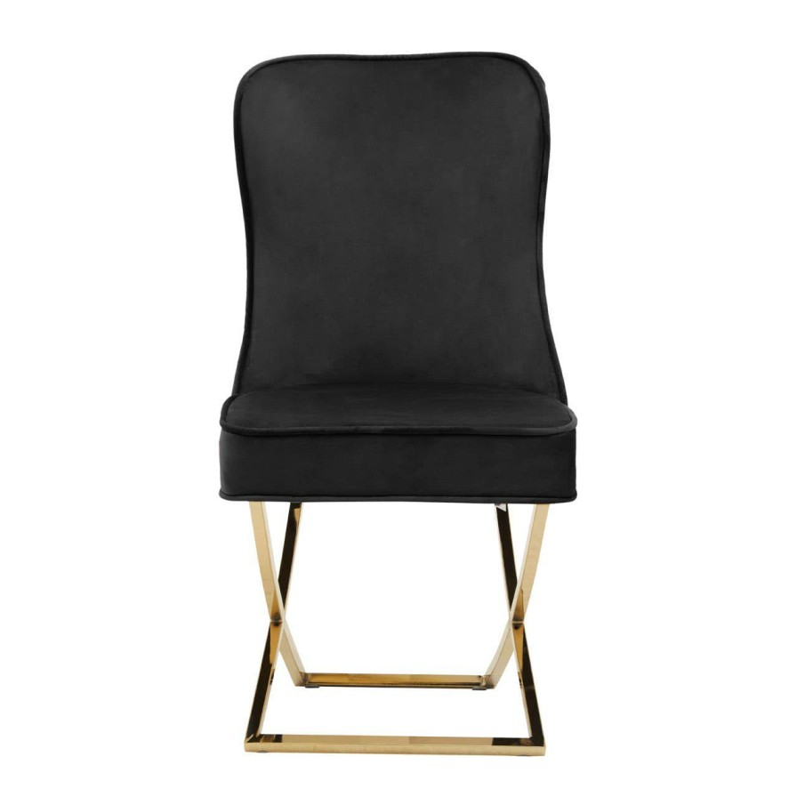 FURNITURE Premier Seating | Belle Button Back Black Dining Chair