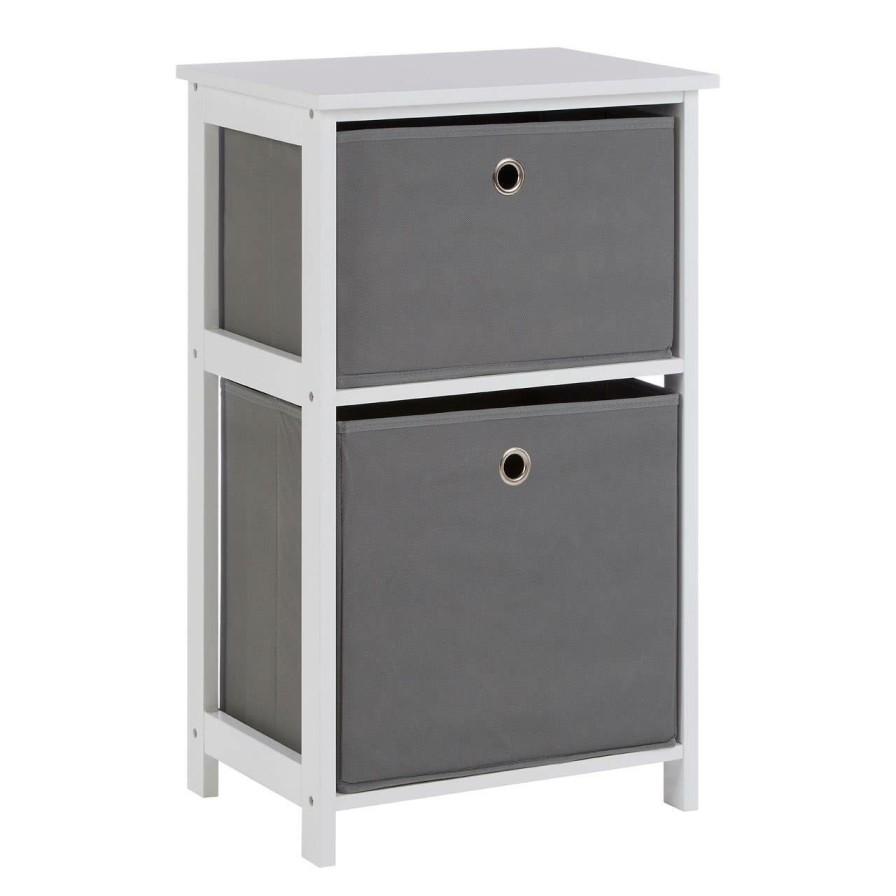 FURNITURE Premier Storage | Lindo 2 Grey Fabric Drawers Cabinet