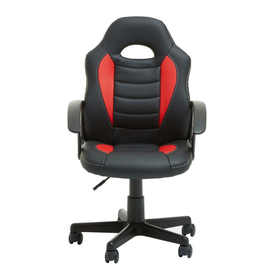 FURNITURE Premier Seating | Black And Red Pu Home Office Chair