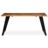 FURNITURE Fifty Five South Dining Tables | Surax Acacia Wood And Looped Iron Base Dining Table
