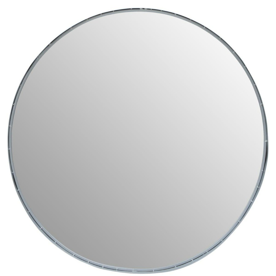 Bathe and Utility Premier Mirrors | Avento Large Round Silver Wall Mirror