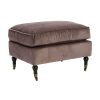 FURNITURE Fifty Five South Footstools | Grey Velvet Plush Footstool