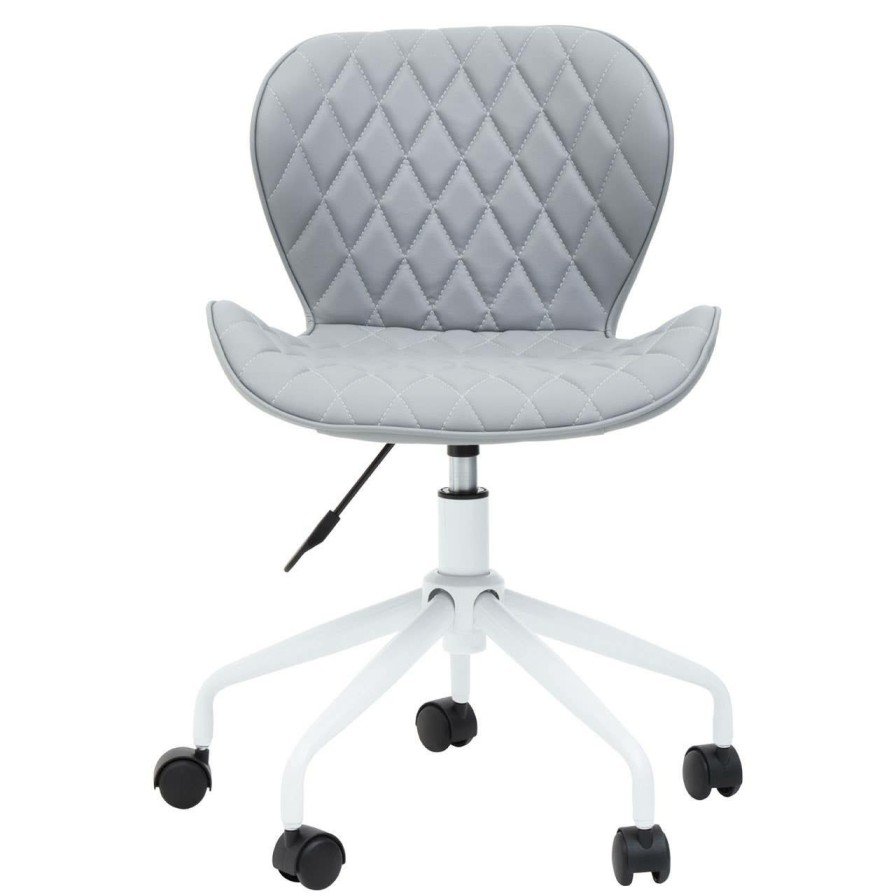 FURNITURE Premier Home Office Chairs | Brent Grey And White Home Office Chair