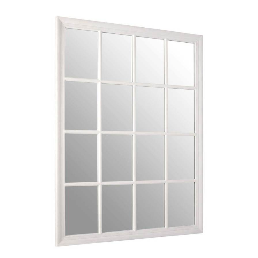 Bathe and Utility Premier Mirrors | Antique White Flat Wood Wall Mirror