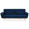FURNITURE Premier Seating | Hatton Dark Blue Velvet Sofa Bed