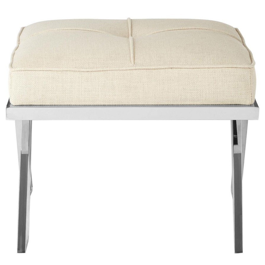 FURNITURE Fifty Five South Seating | Piermount Stool With Cream Textured Seat