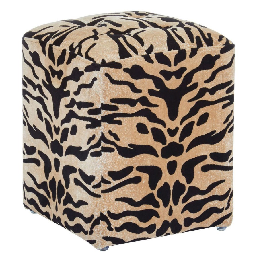 FURNITURE Fifty Five South Seating | Manhattan Tiger Print Stool