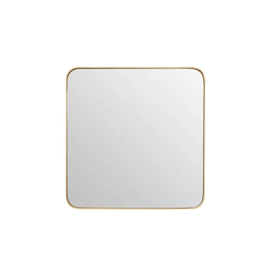 Bathe and Utility Fifty Five South Mirrors | Small Gold Finish Square Wall Mirror