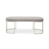 FURNITURE Fifty Five South Seating | Gilden Grey Bench With Curved Base