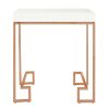 FURNITURE Premier Side Tables | Allure Rose Gold Angled Legs End Table