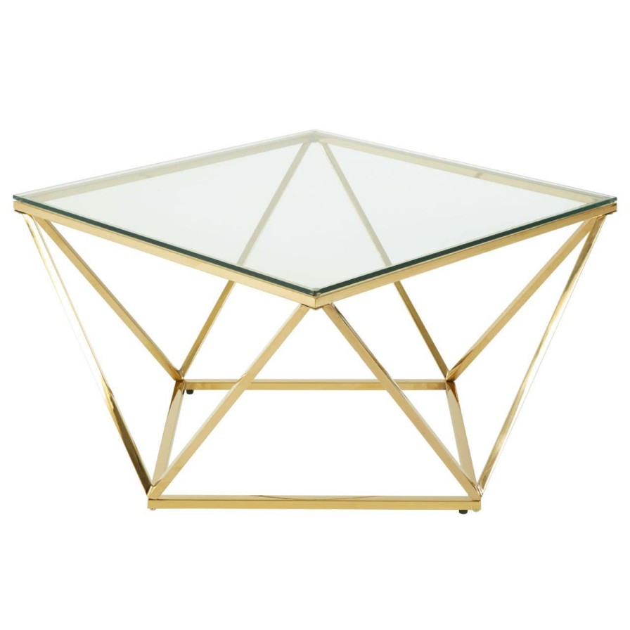 FURNITURE Premier Side Tables | Allure Gold Finish Twist End Table