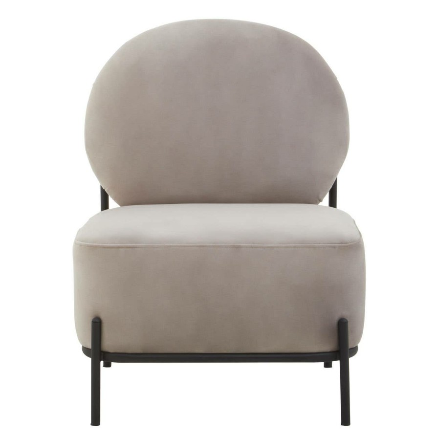 FURNITURE Fifty Five South Statement Chairs | Haya Mink Velvet Chair