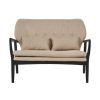 FURNITURE Premier Seating | Stockholm 2 Seat Beige Sofa With Black Wood Frame