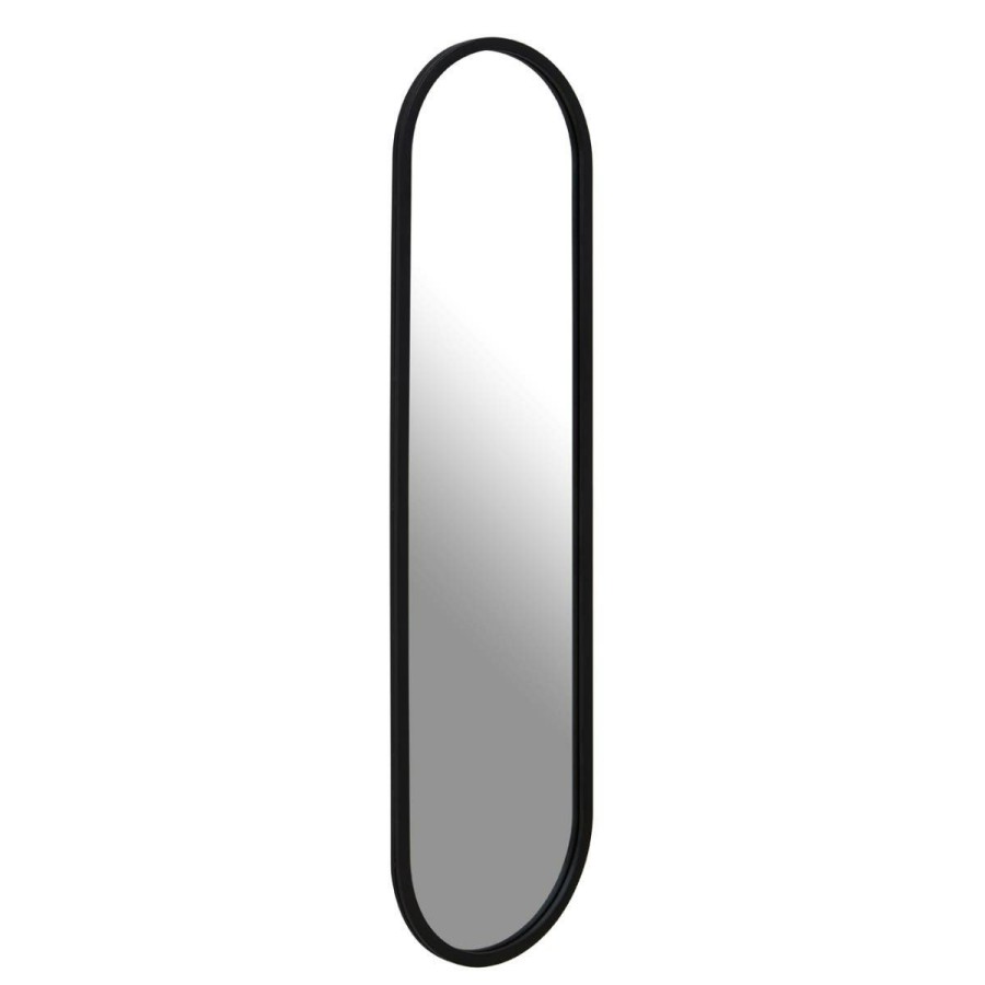 Bathe and Utility Premier Mirrors | Avento Black Rounded Edge Wall Mirror