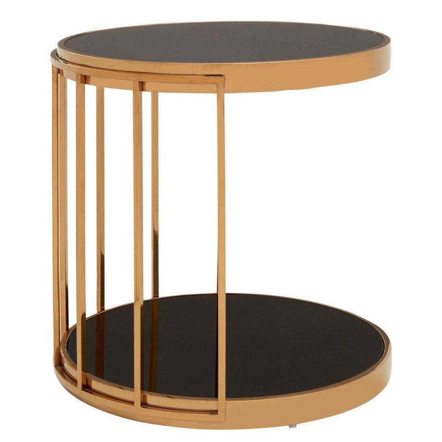 FURNITURE Fifty Five South Side Tables | Novo Rose Gold Cage Design Side Table