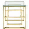 FURNITURE Premier Side Tables | Allure Gold Finish Square Legs End Table