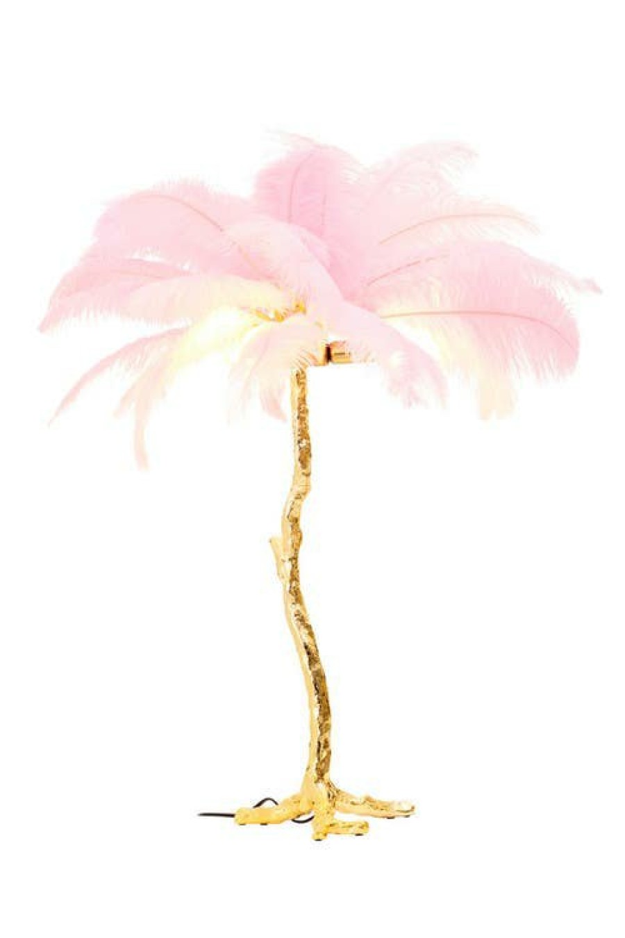 Accessories Fifty Five South Table Lamps | Zendaya Pink Ostrich Feather Table Lamp