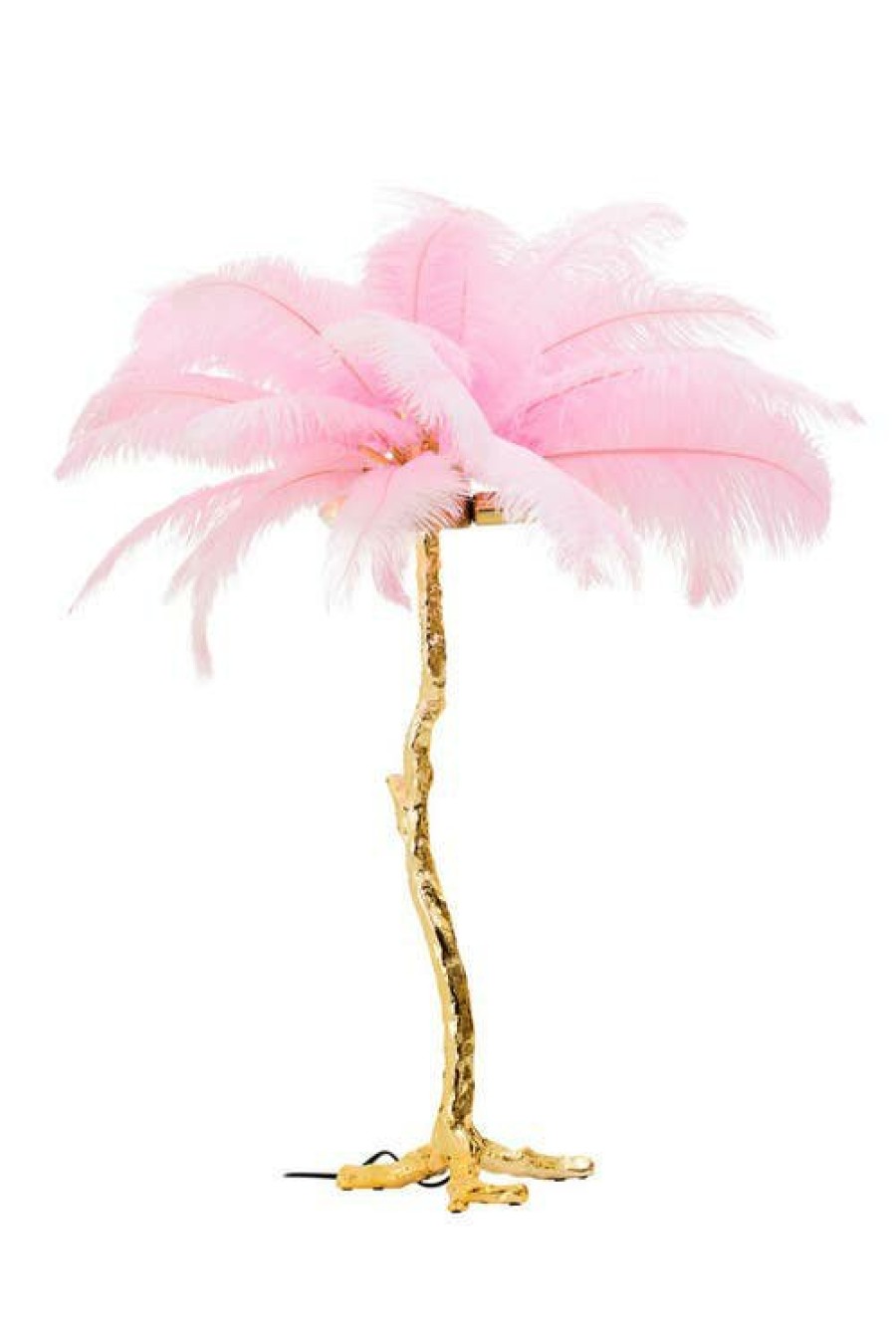Accessories Fifty Five South Table Lamps | Zendaya Pink Ostrich Feather Table Lamp