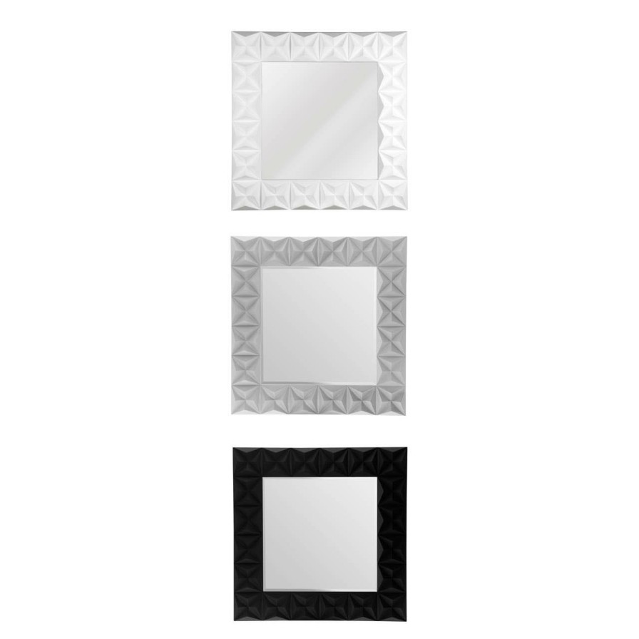 Bathe and Utility Premier Mirrors | 3D Effect Wall Mirror With White High Gloss Finish