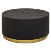 FURNITURE Fifty Five South Coffee Tables | Naro Black And Gold Concrete Look Coffee Table