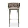 FURNITURE Fifty Five South Bar Seating | Gilden Grey Bar Chair With Woven Back