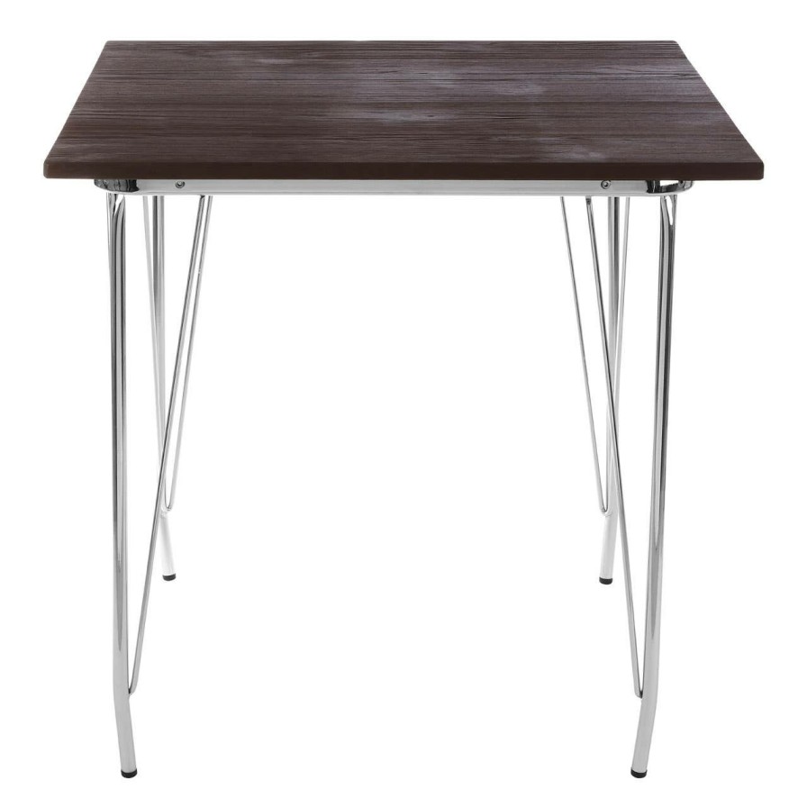 FURNITURE Premier Side Tables | District Chrome Metal And Elm Wood Table